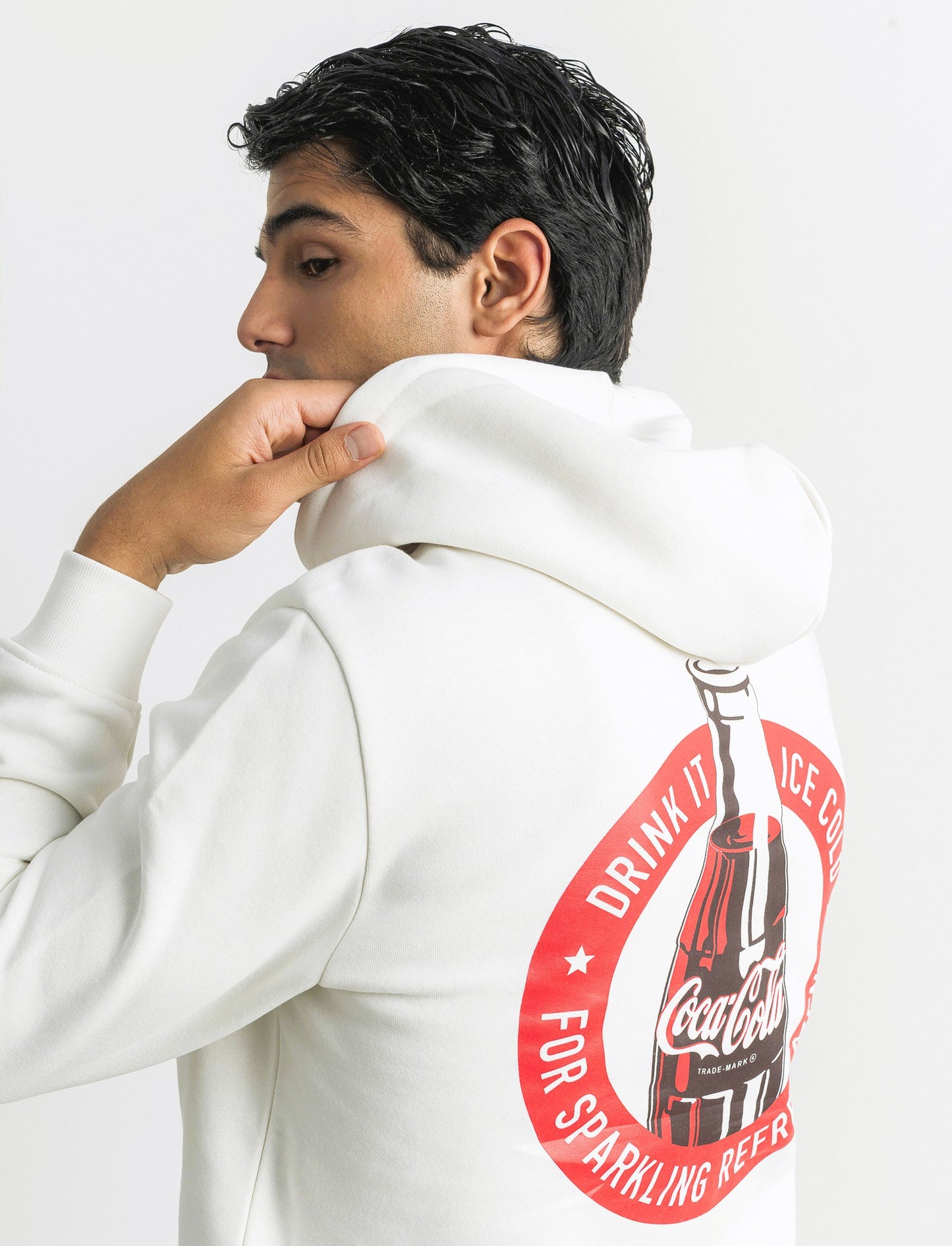 FELPA STAMPA COCA COLA - Bianco