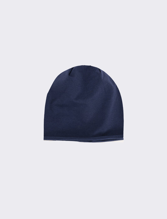 Cuffia melange in jersey uomo - Blu