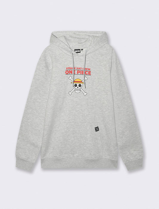 FELPA STAMPA ONE PIECE - Grigio mel.