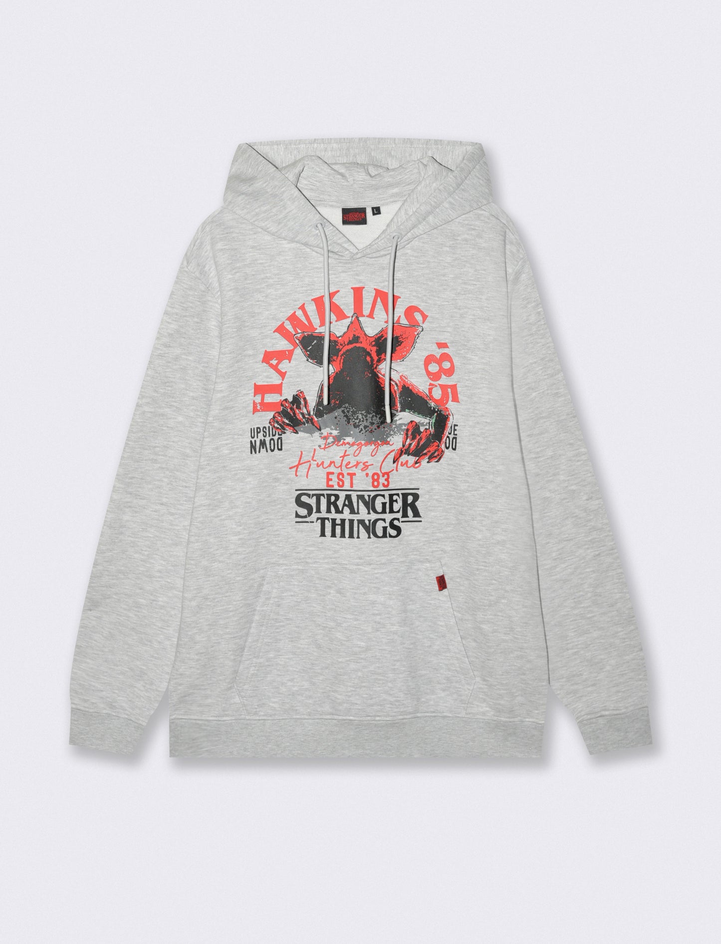 FELPA STAMPA STRANGER THINGS - Grigio mel.