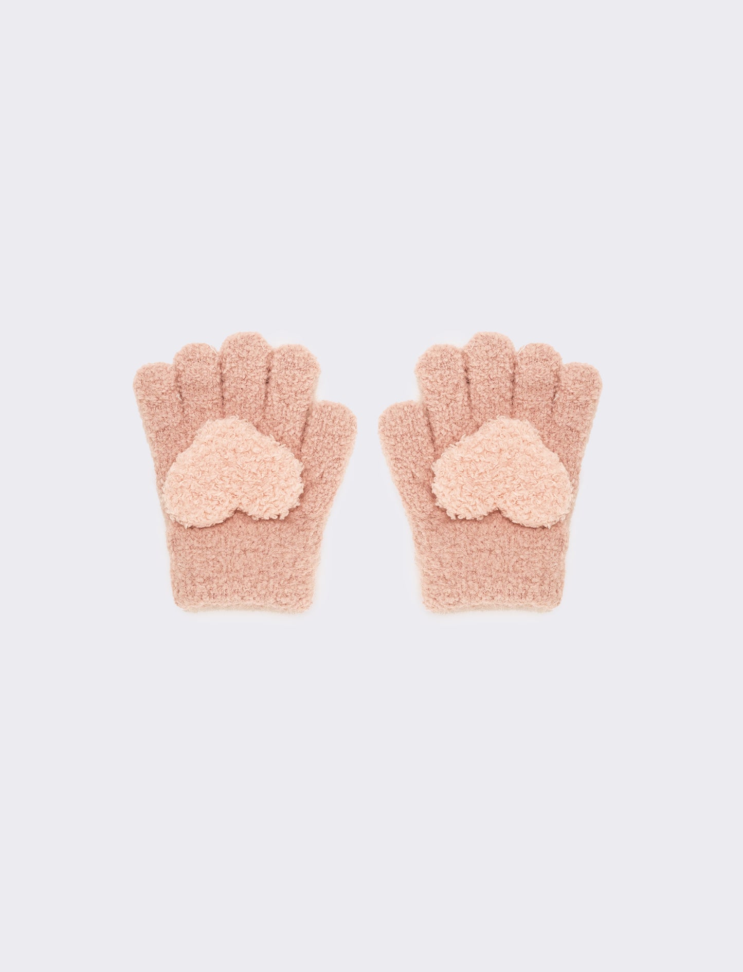 Guanto bambina con cuore - Rosa