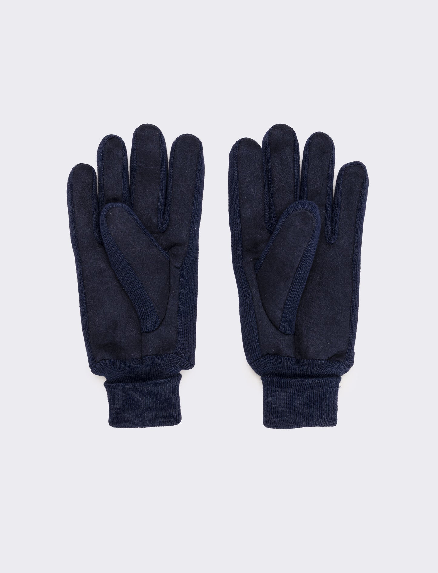 Guanti uomo scamosciati con polsino - Blu