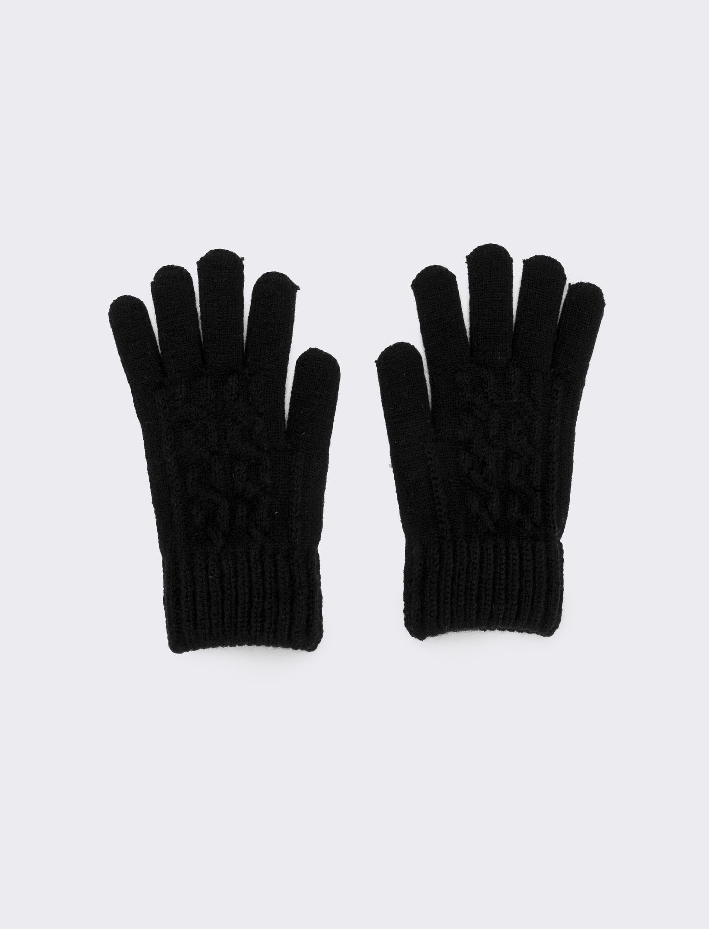 Guanti in maglia elastici con touch - Nero
