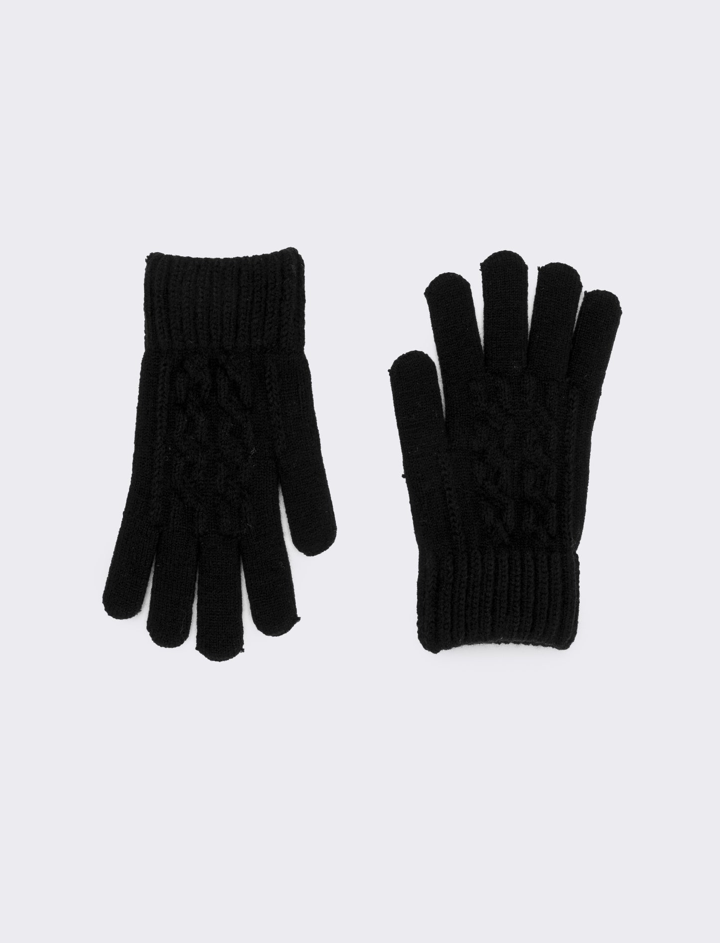Guanti in maglia elastici con touch - Nero