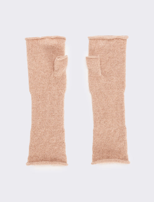 Guanto manicotto con dito lurex donna - Rosa