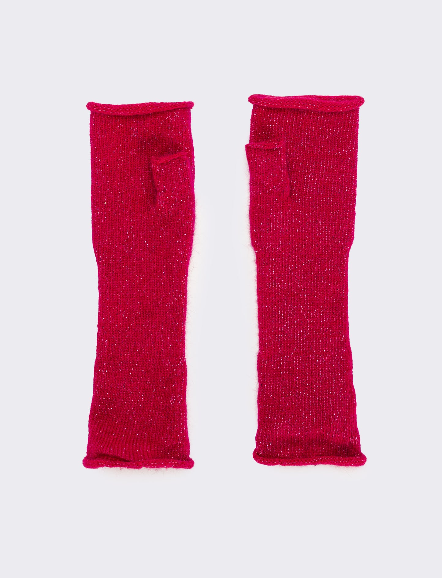 Guanto manicotto con dito lurex donna - Fuxia