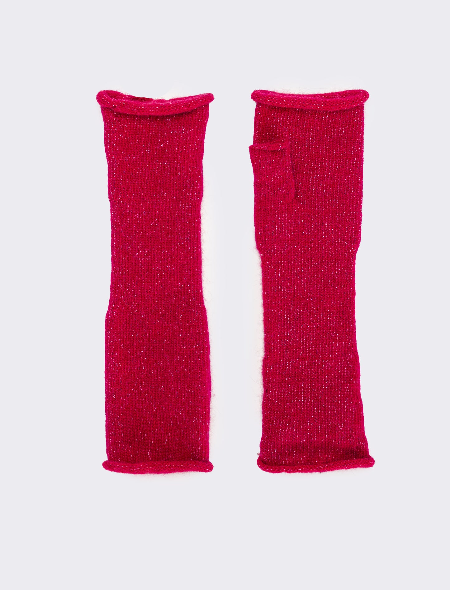 Guanto manicotto con dito lurex donna - Fuxia