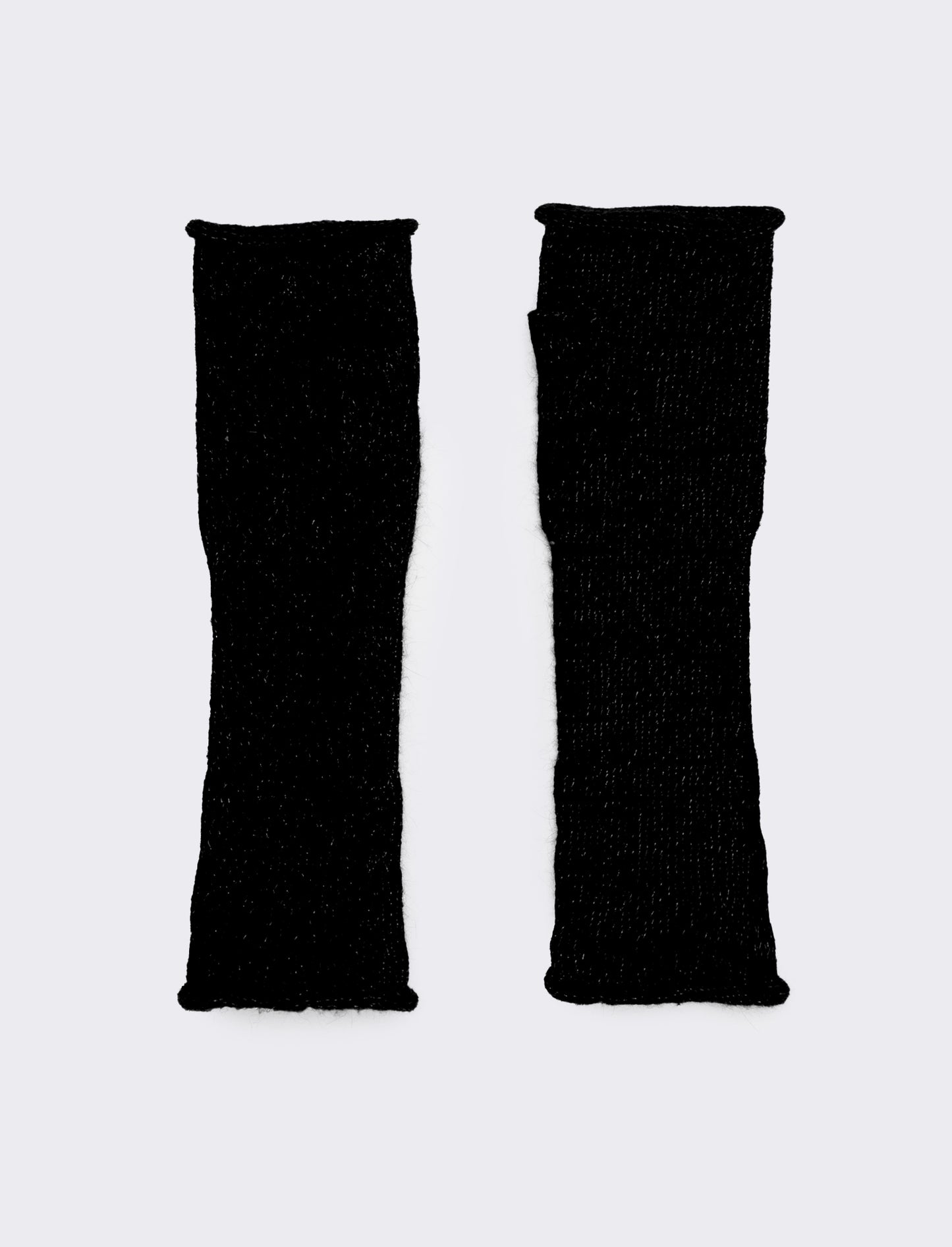 Guanto manicotto con dito lurex donna - Nero