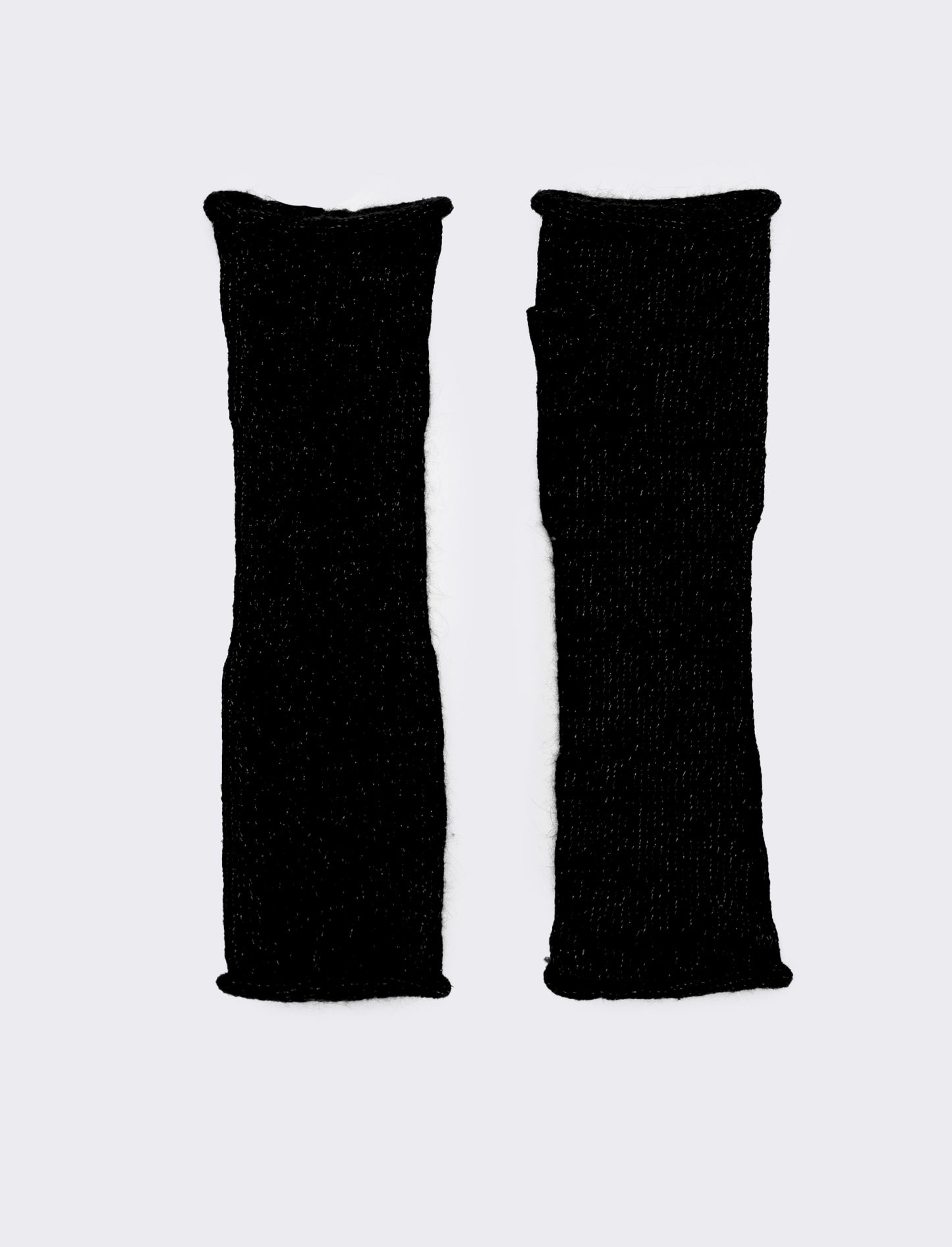 Guanto manicotto con dito lurex donna - Nero