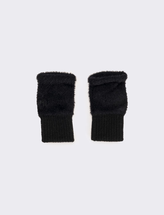 Guanti senza dita elastici donna - Nero