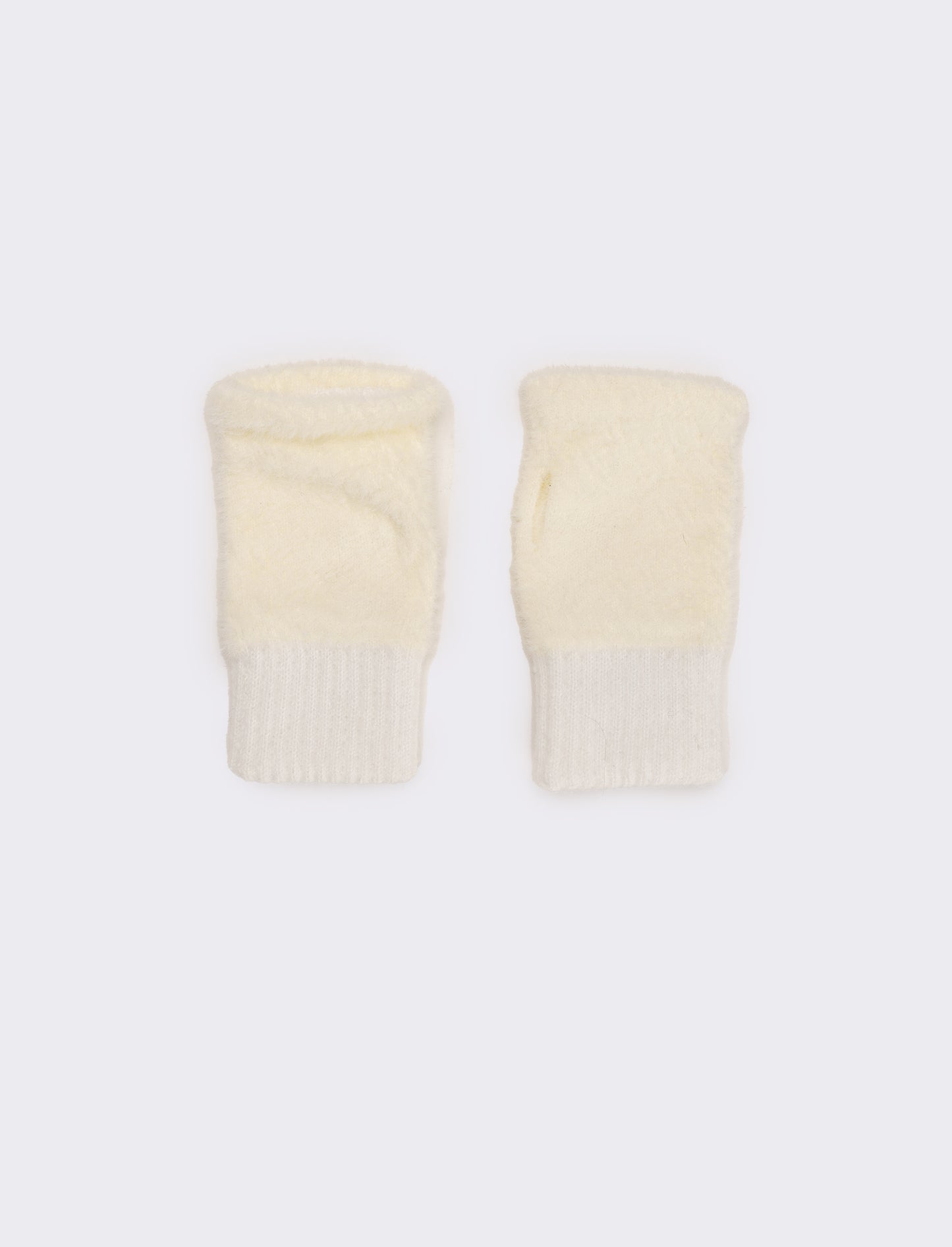Guanti senza dita elastici donna - Bianco