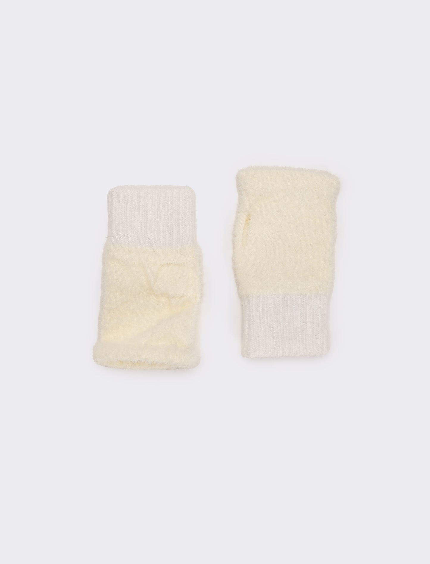 Guanti senza dita elastici donna - Bianco