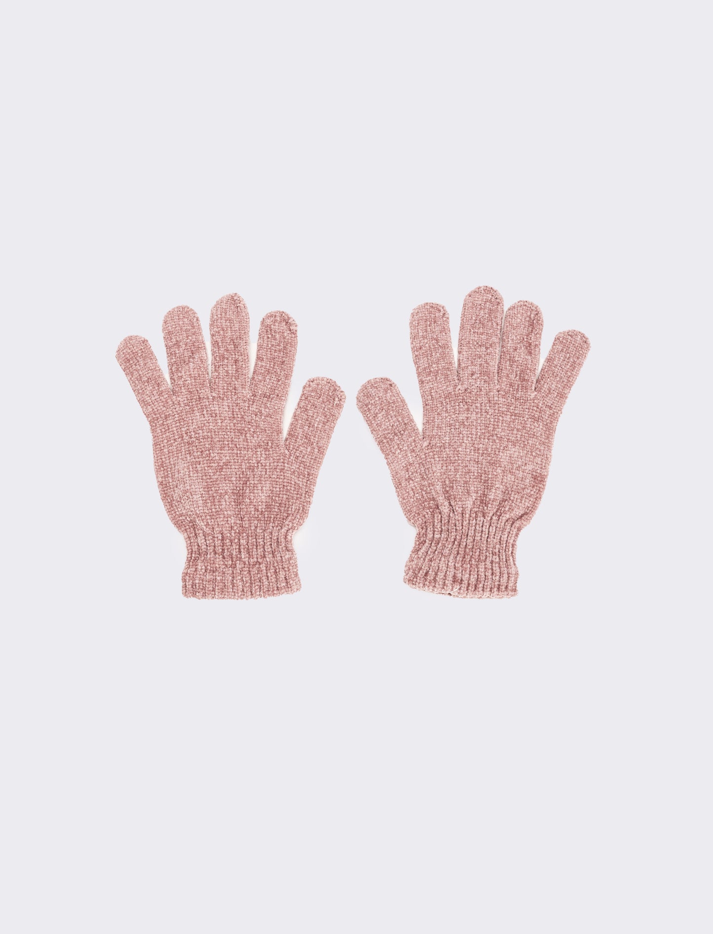 Guanti donna in ciniglia con touch - Rosa