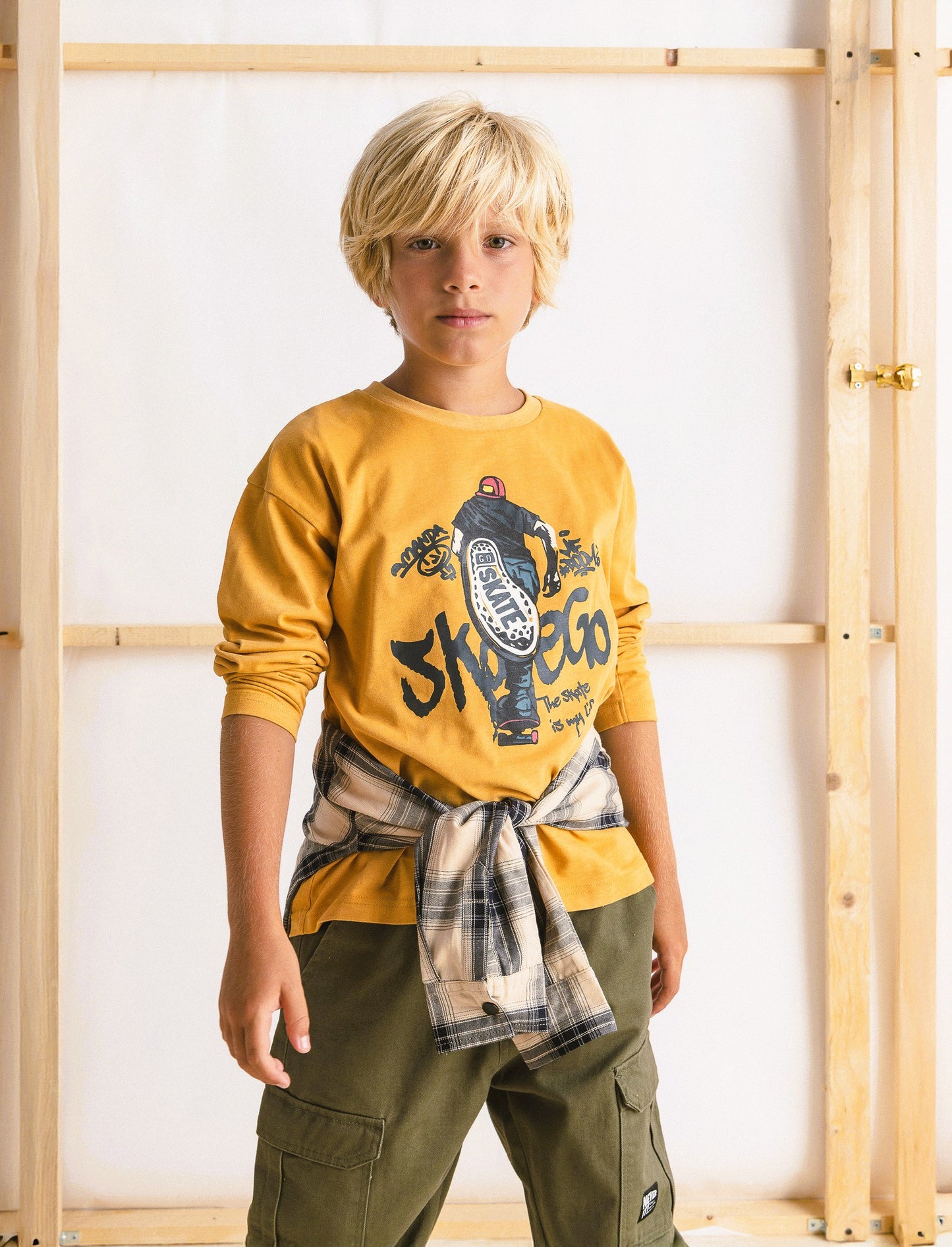 MAGLIA IN JERSEY - Senape