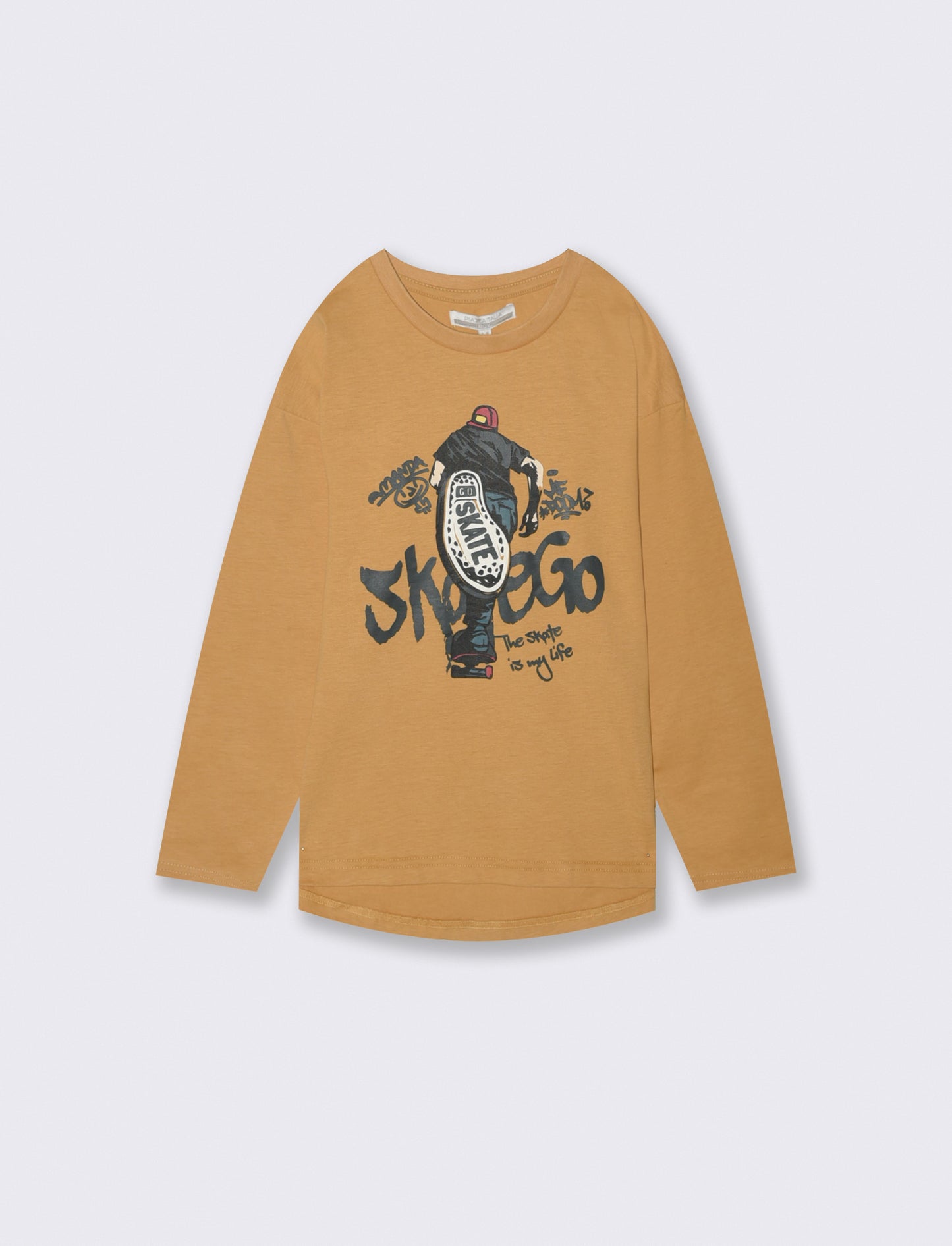 MAGLIA IN JERSEY - Senape