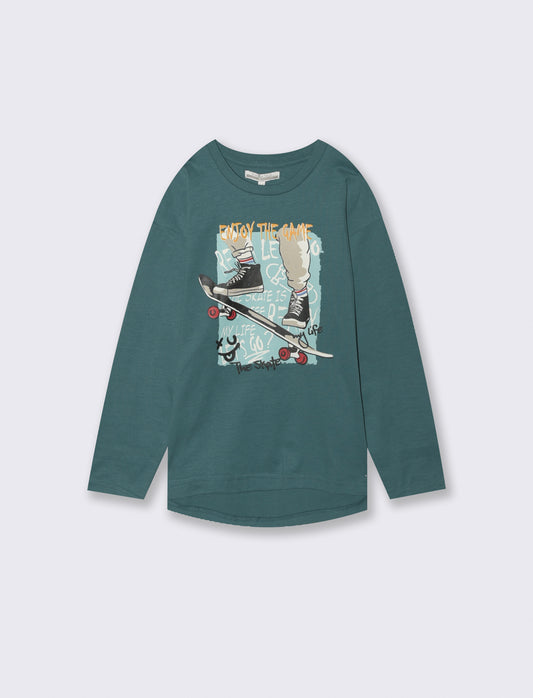 MAGLIA IN JERSEY - Verde