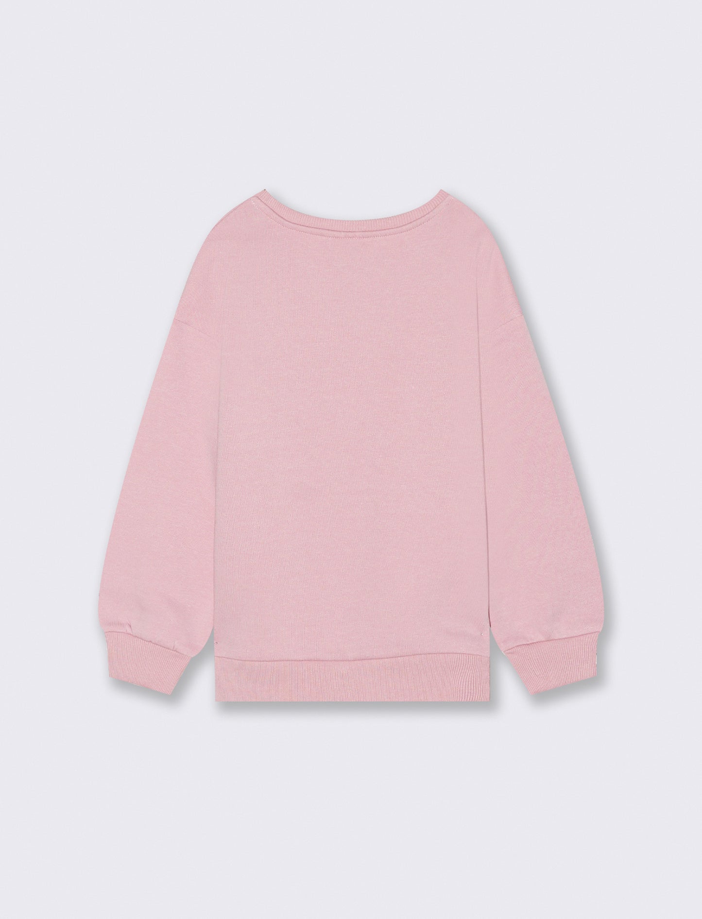 Felpa girocollo in cotone. - Rosa