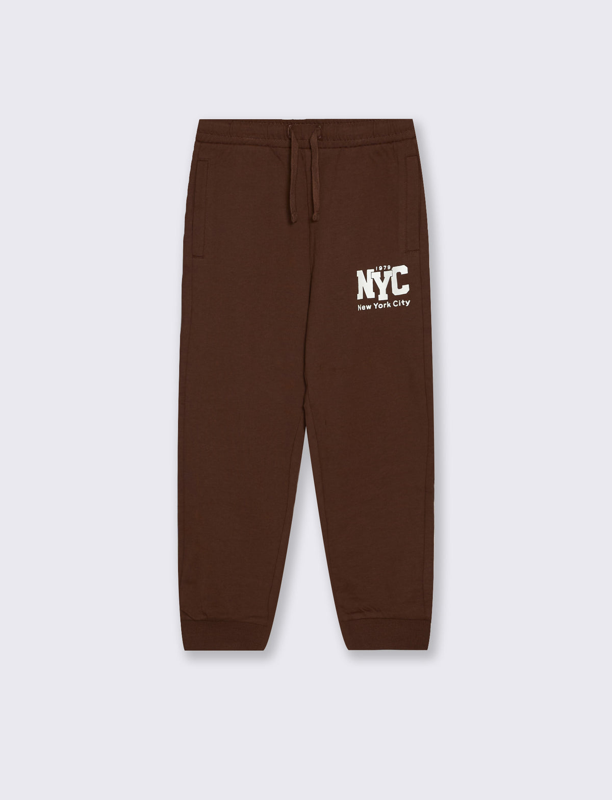JOGGER CON STAMPA - Marrone