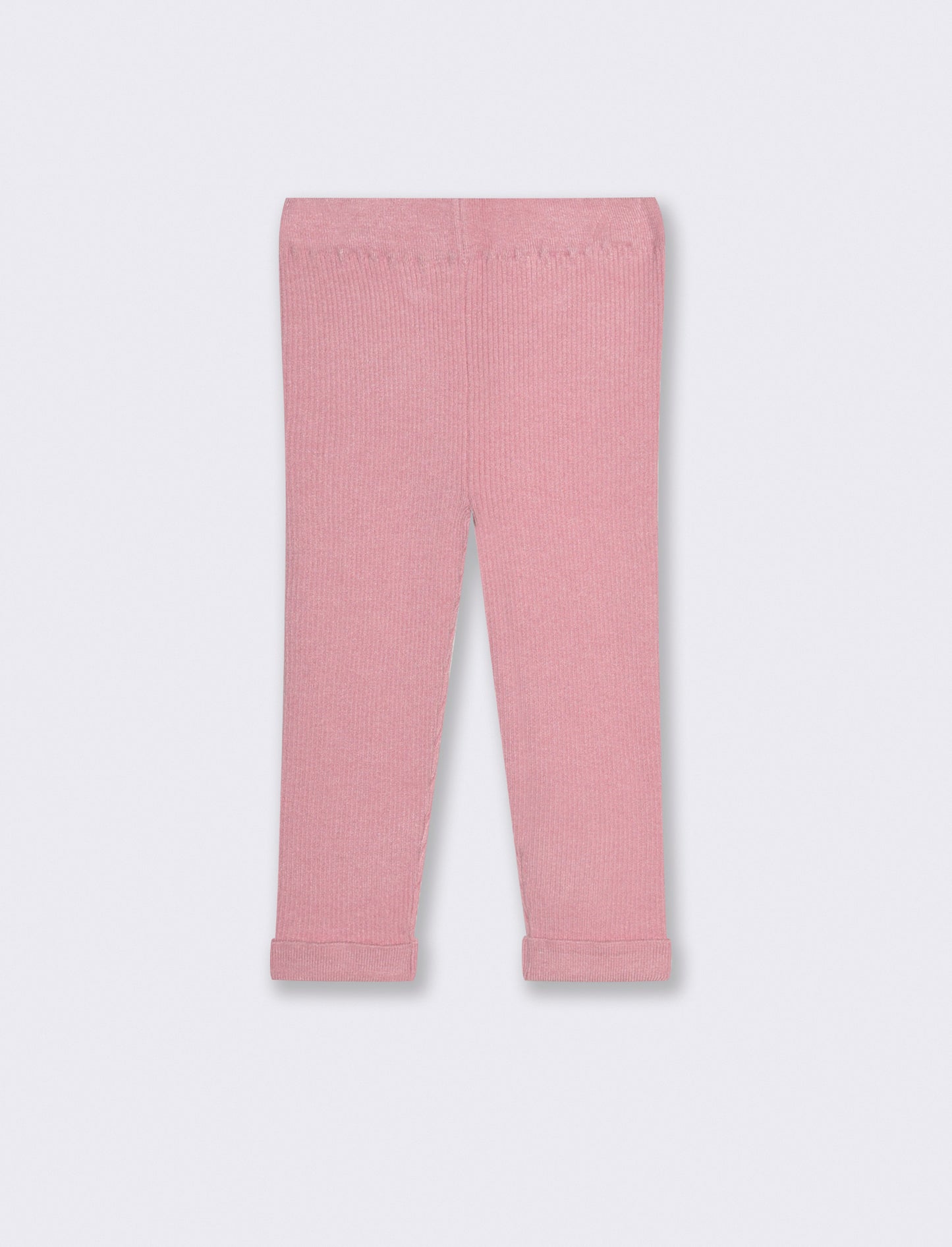 Leggings in maglia a costine - Rosa