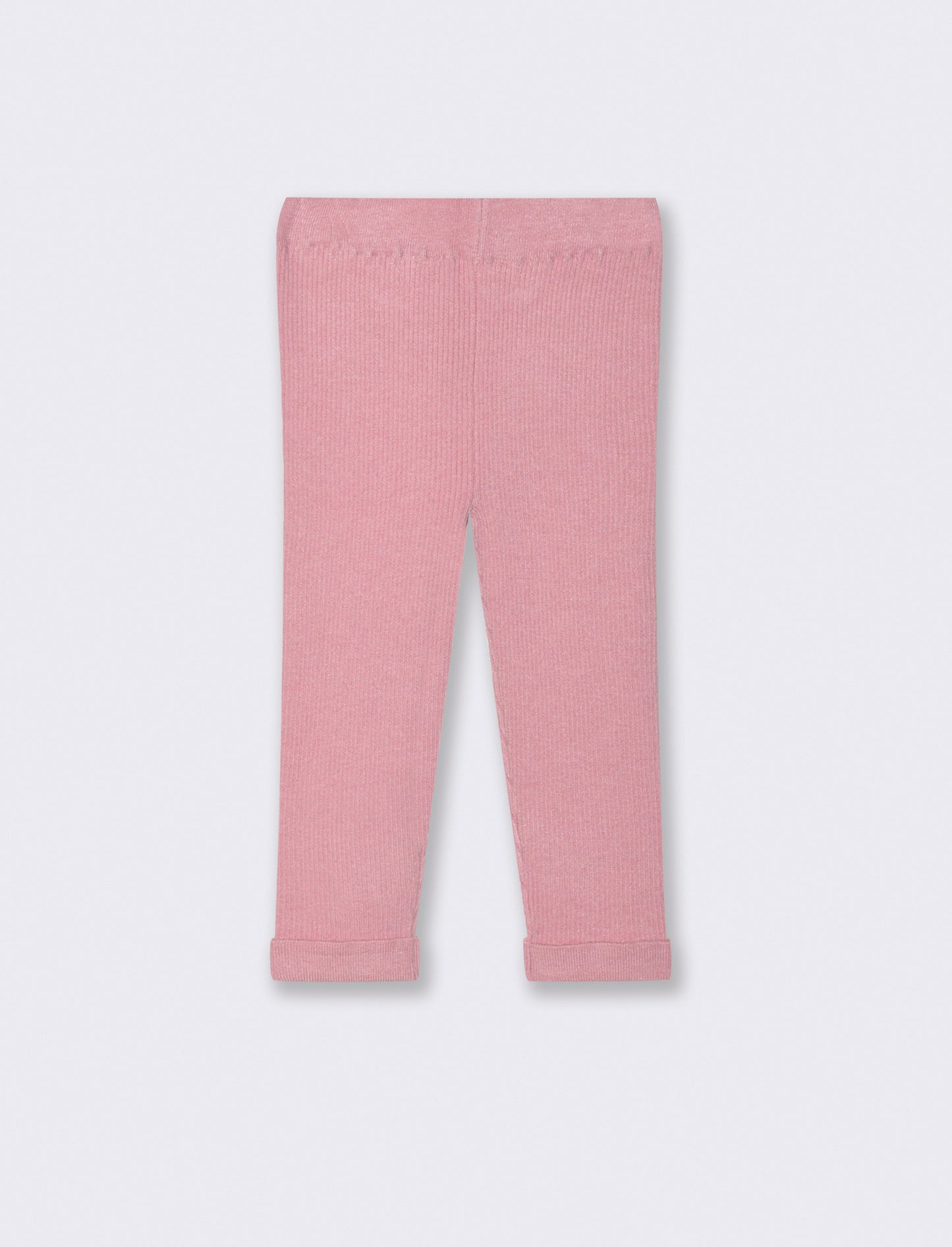 Leggings in maglia a costine - Rosa
