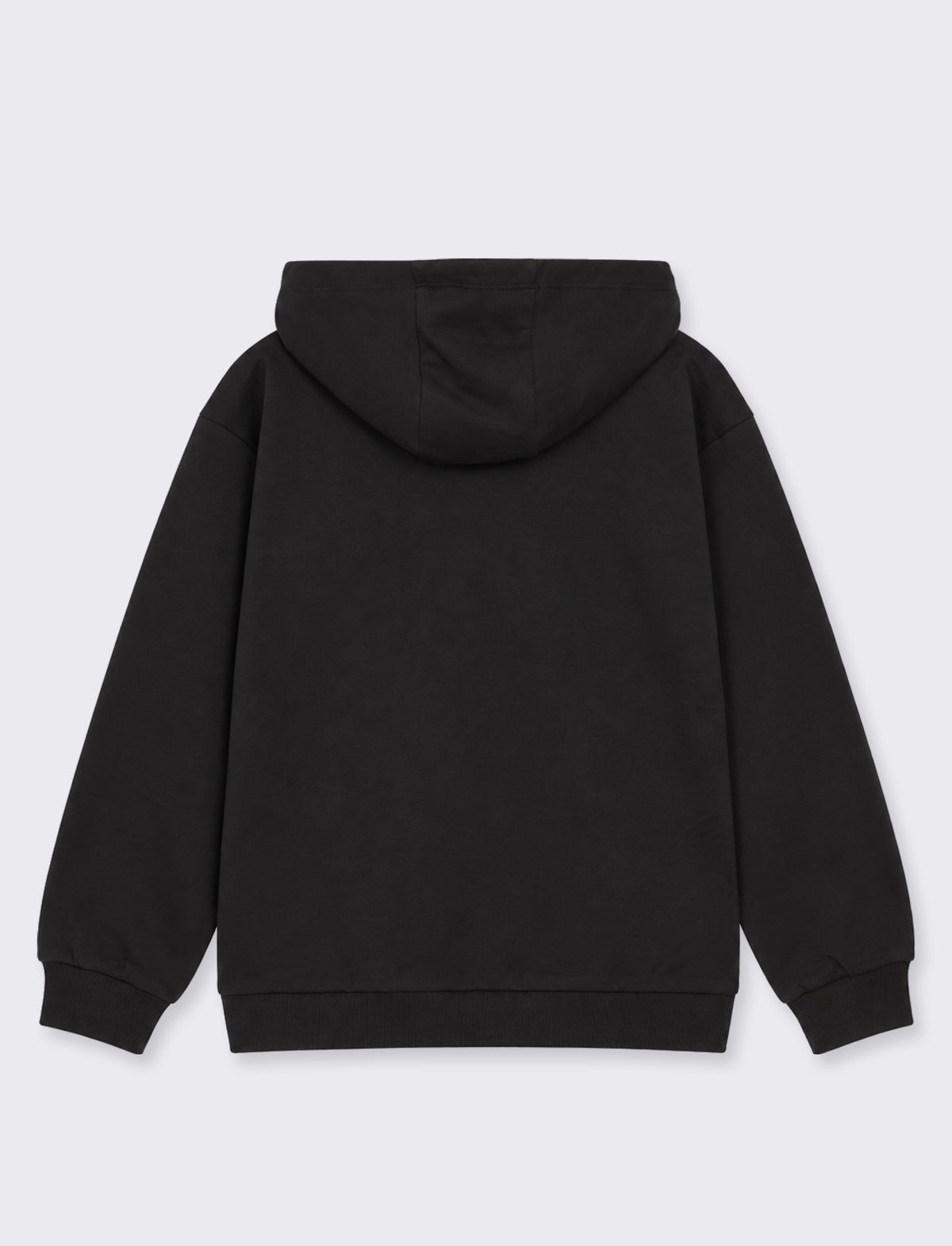 FELPA APERTA CON CAPPUCCIO - Nero