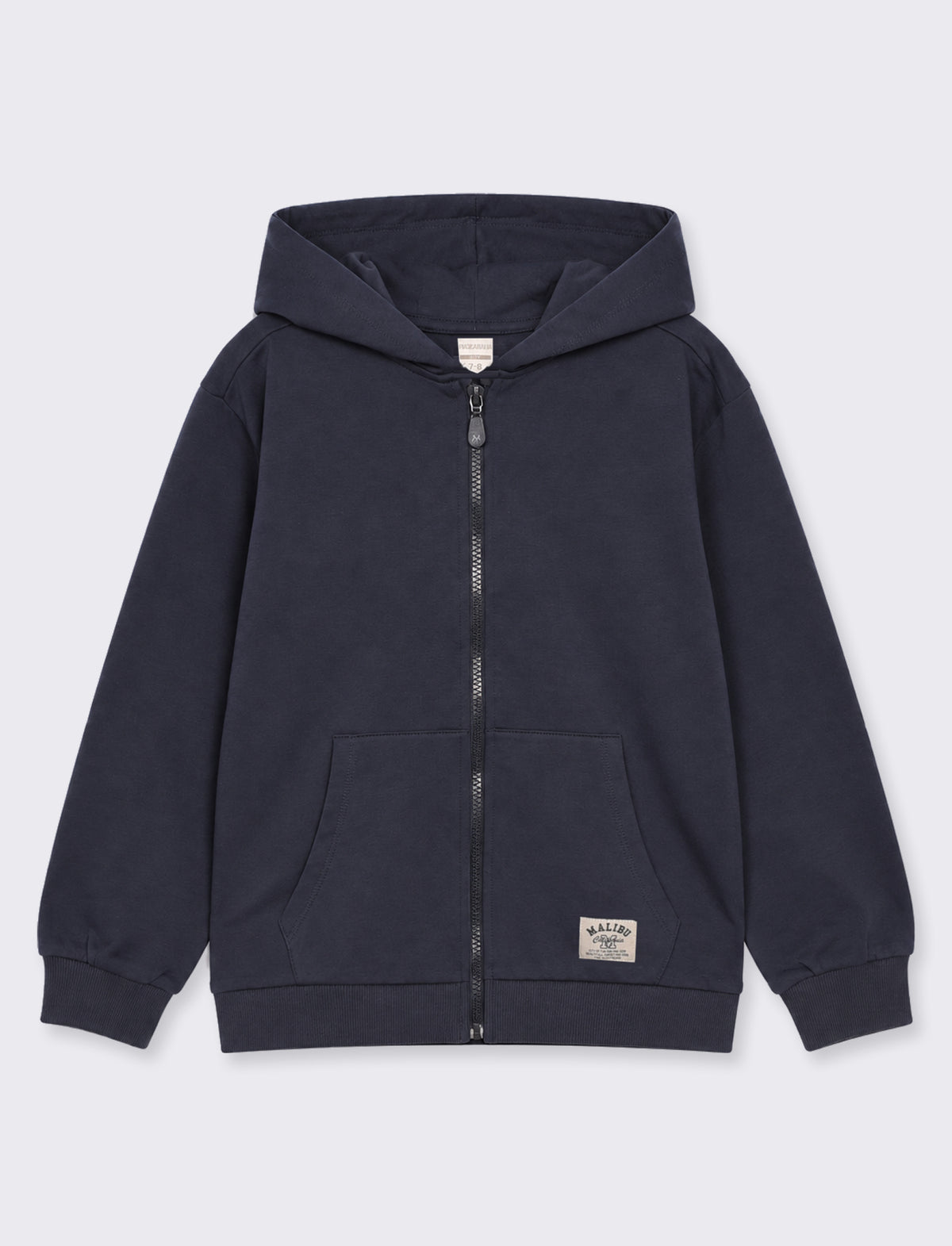 FELPA APERTA CON CAPPUCCIO - Blu