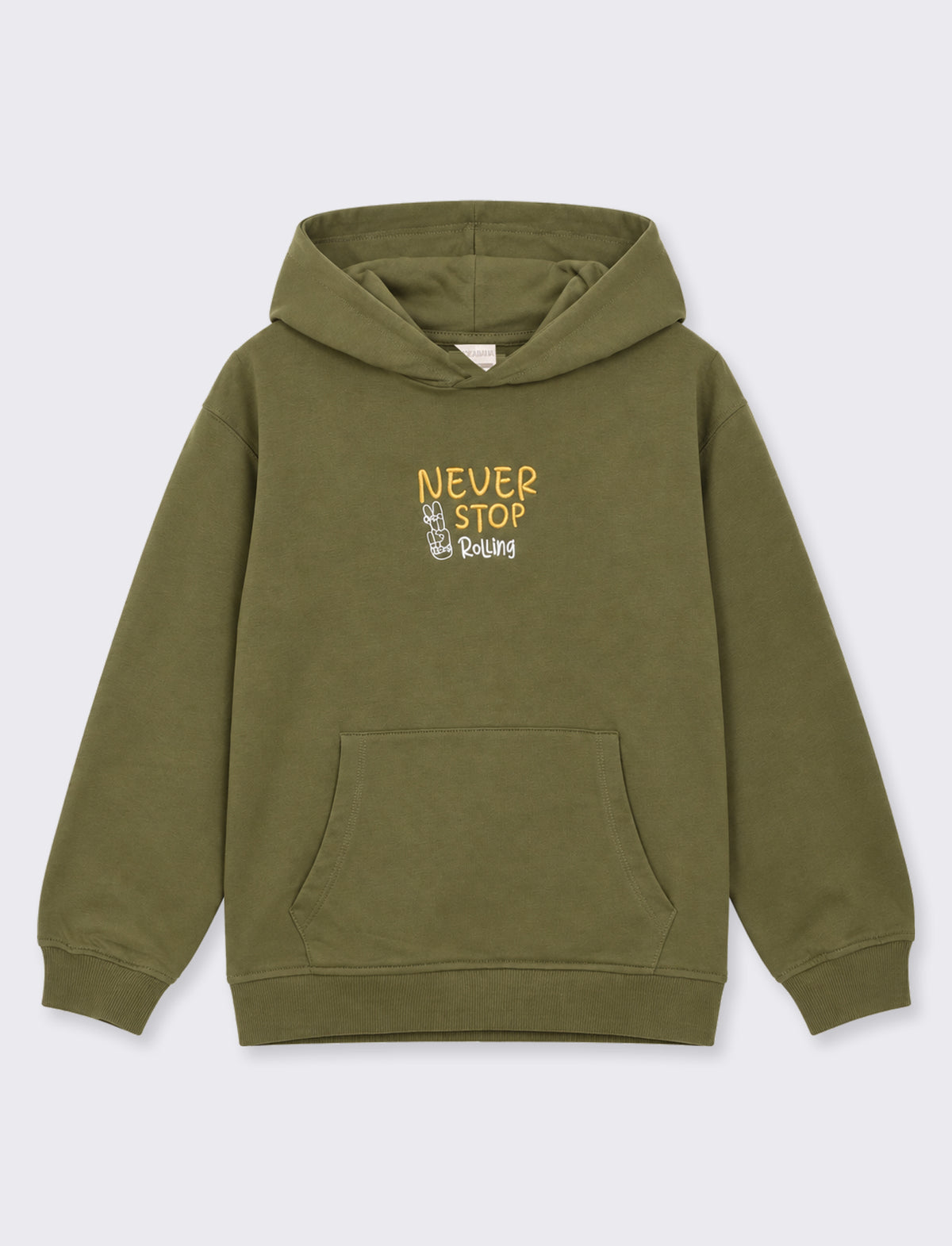 FELPA CON CAPPUCCIO - Verde militare
