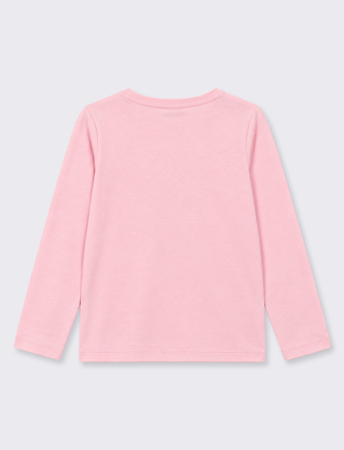 T-shirt con stampa a manica lunga. - Rosa