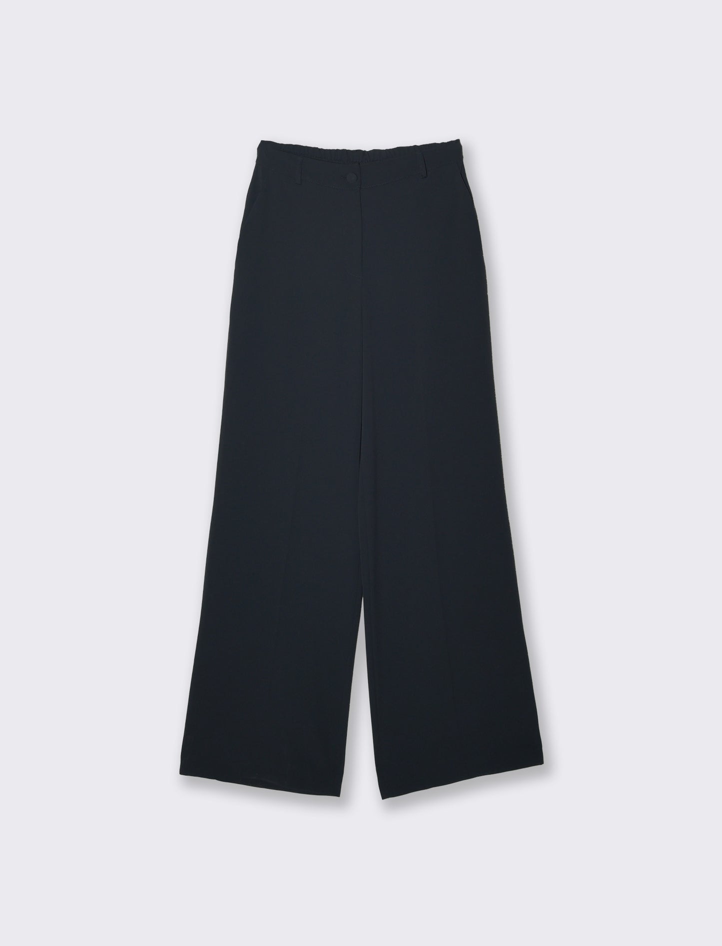 Pantalone palazzo in tessuto fluido - Blu