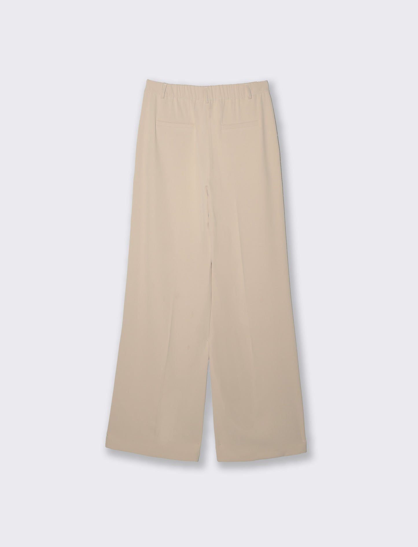 Pantalone palazzo in tessuto fluido - Beige