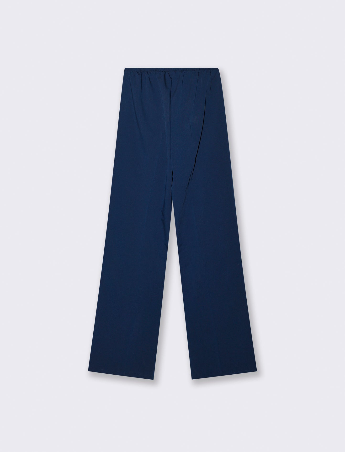 Pantalone palazzo con tessuto fluido - Blu