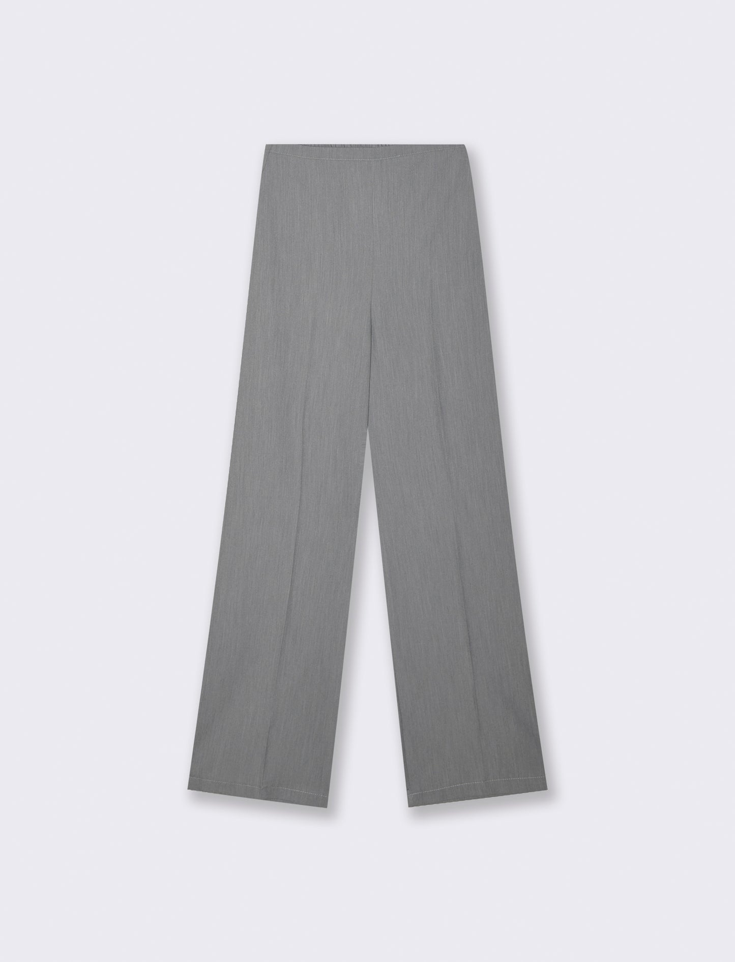 Pantalone palazzo con tessuto fluido - Grigio