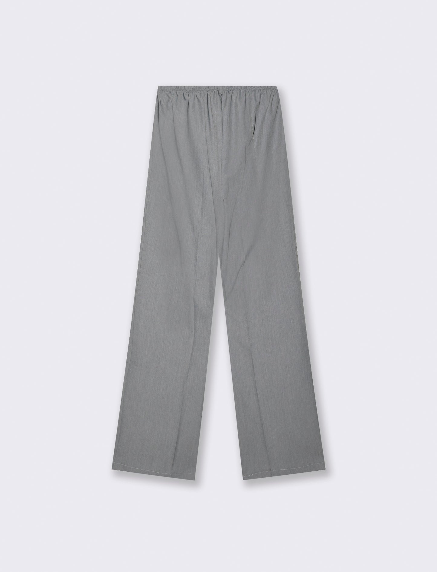 Pantalone palazzo con tessuto fluido - Grigio