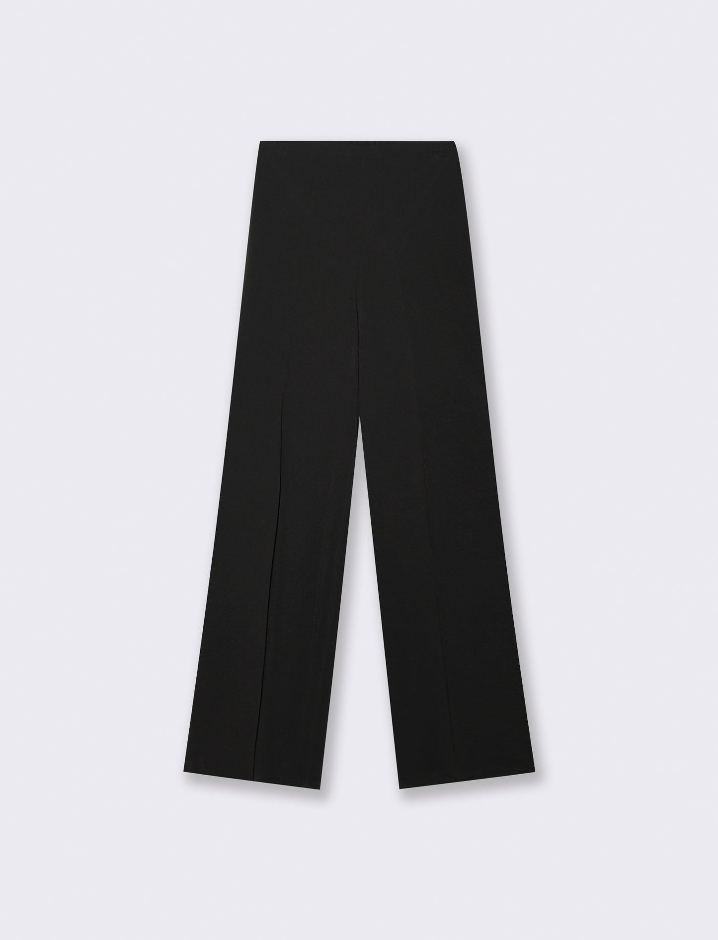 Pantalone palazzo con tessuto fluido - Nero