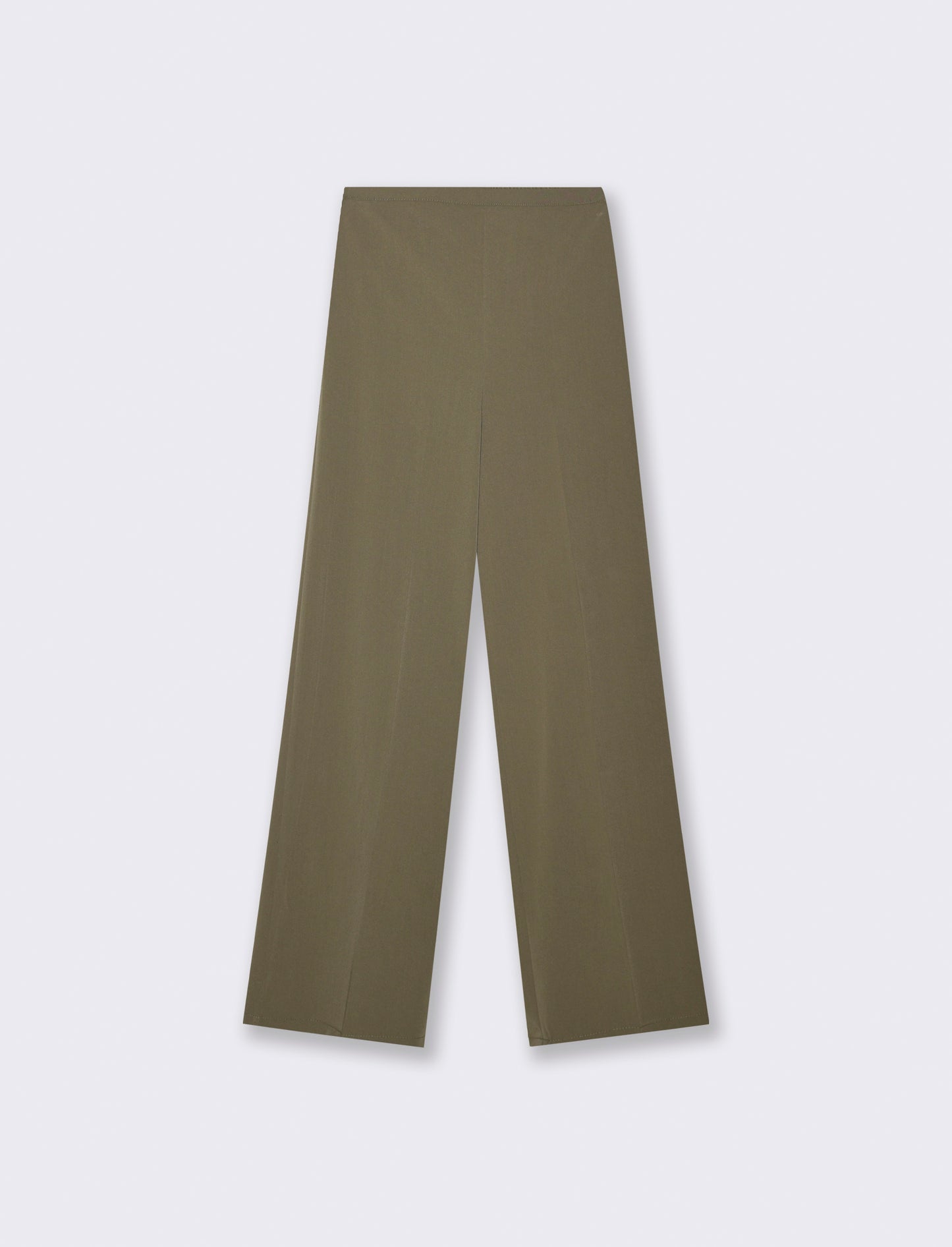 Pantalone palazzo con tessuto fluido - Verde