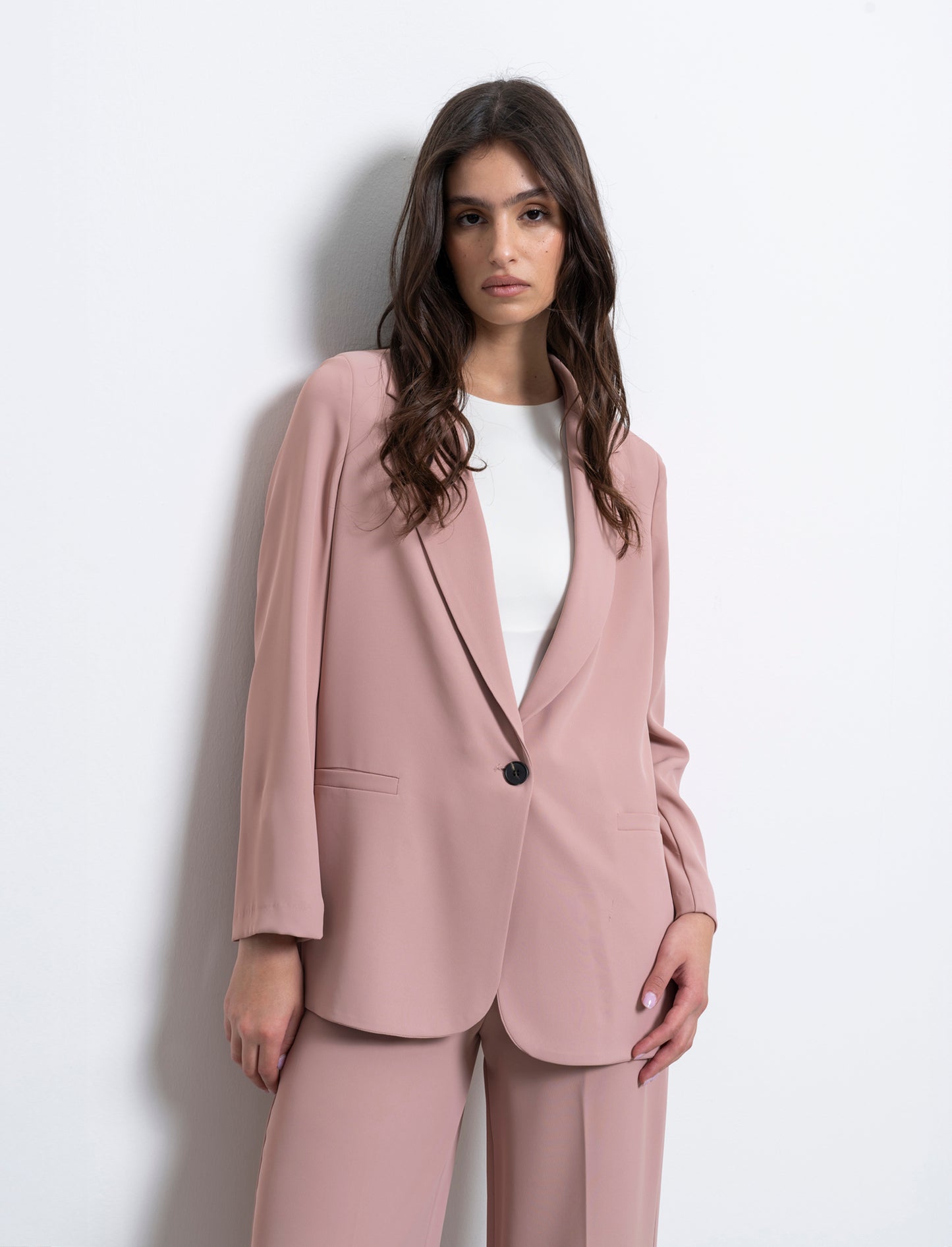 Giacca monopetto over - Rosa