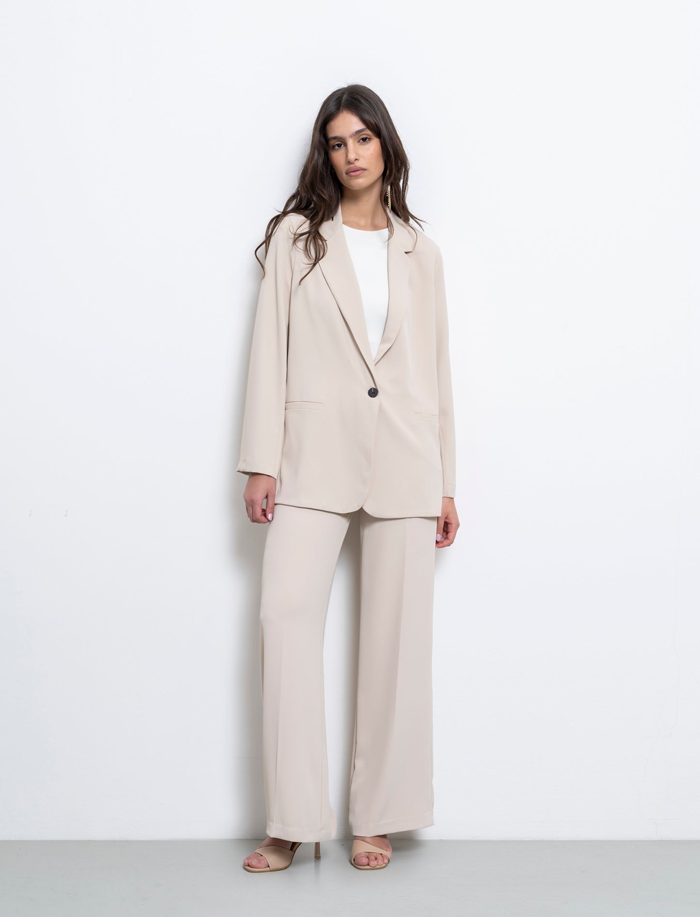 Giacca monopetto over - Beige