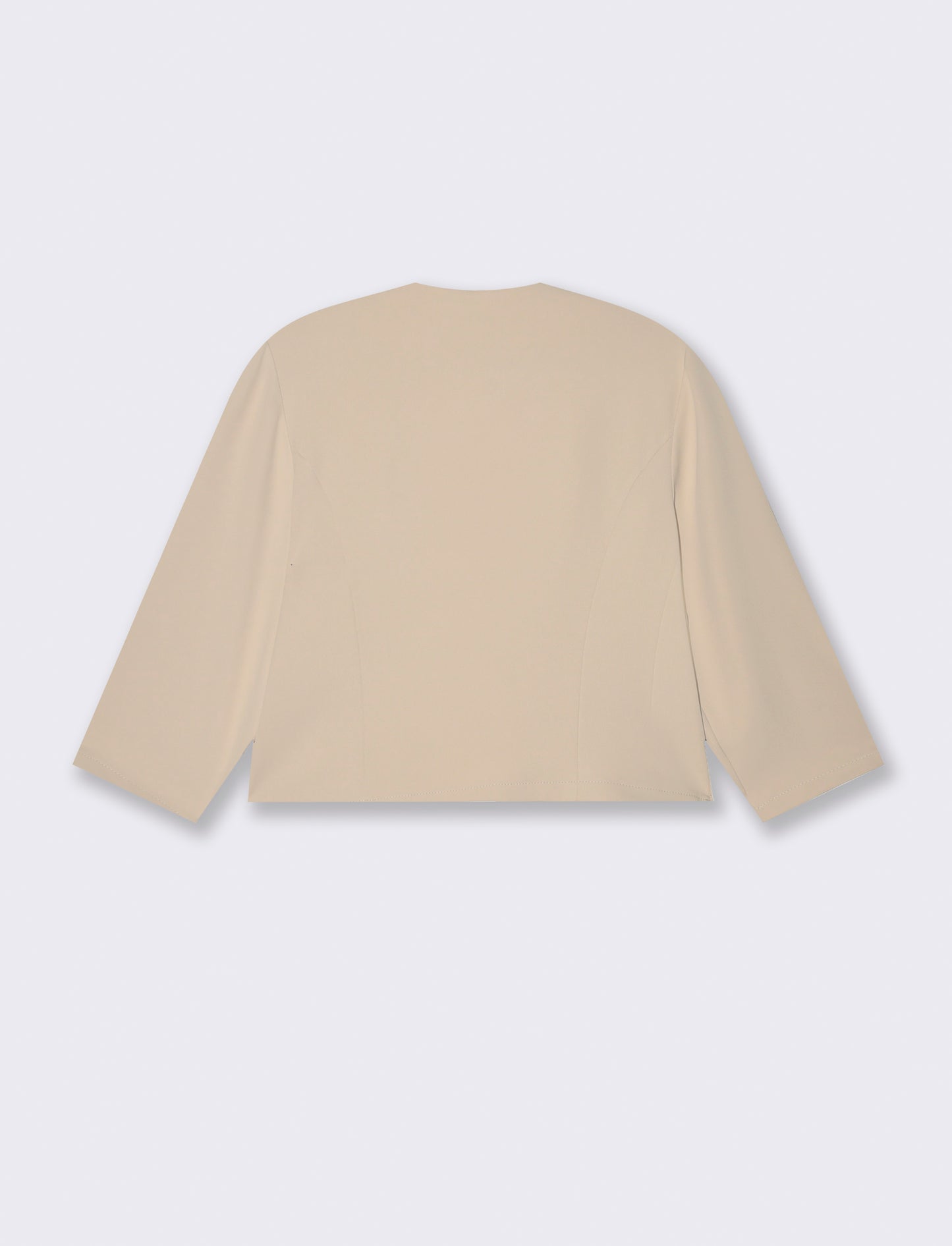 Giacca corta con bavaro largo - Beige