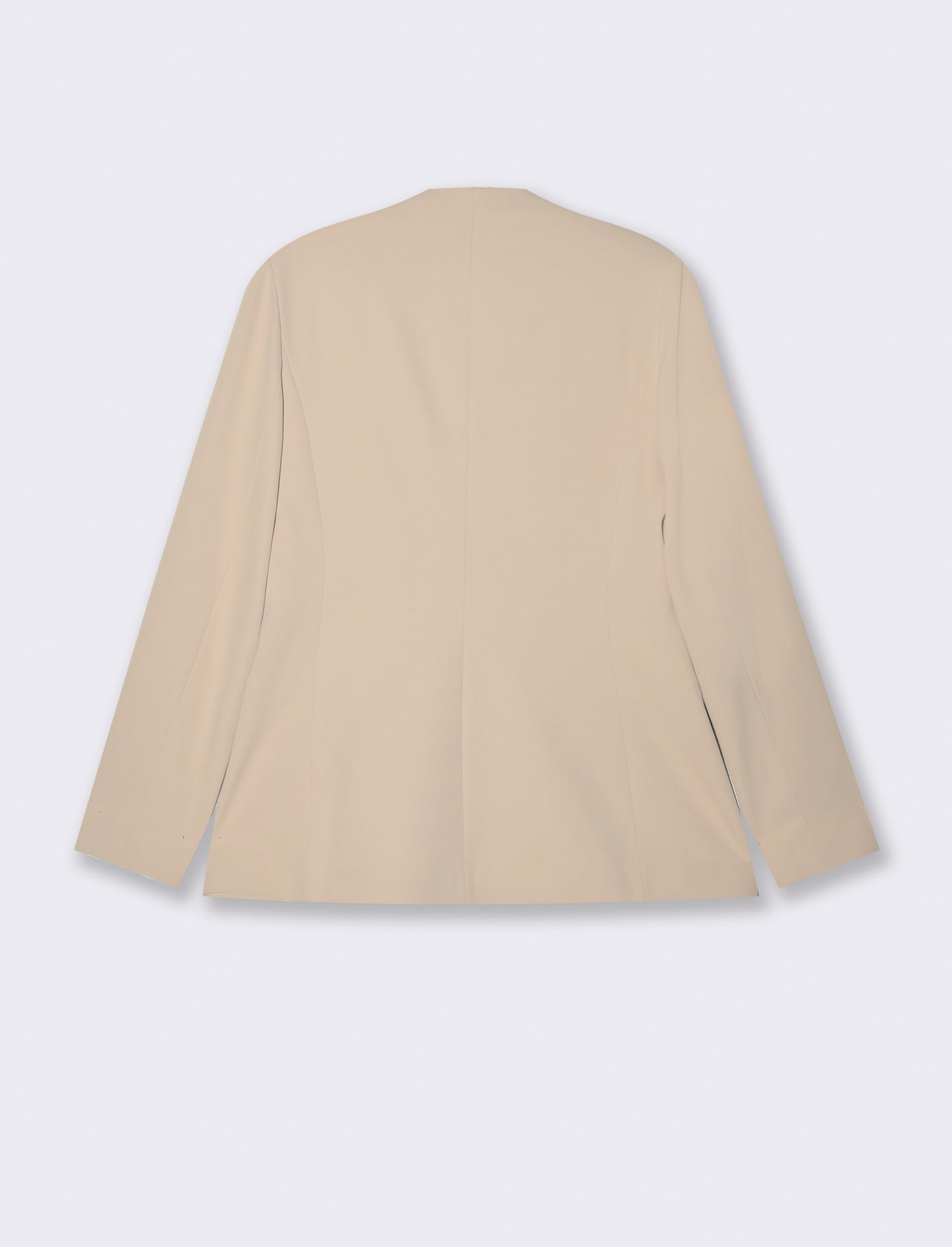 Giacca monopetto scollata senza bavaro - Beige