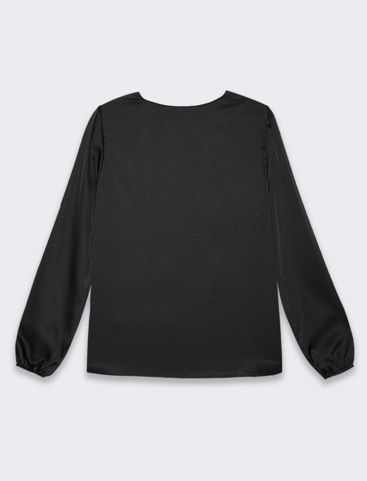 Casacca scollo V con inserti strass - Nero