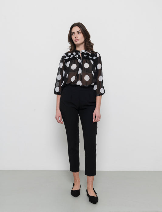 Pantalone regular fit da donna - Nero