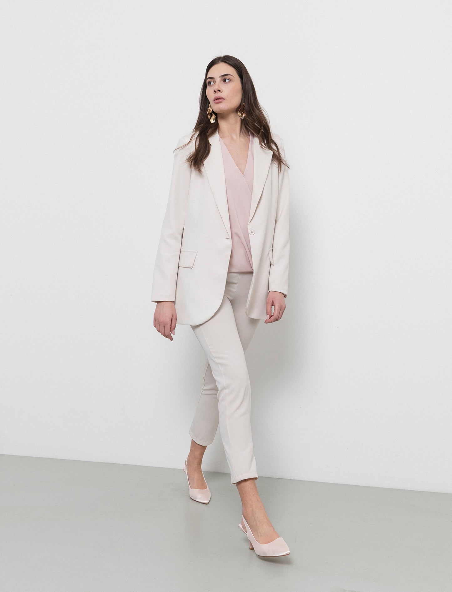 Pantalone regular fit da donna - Beige