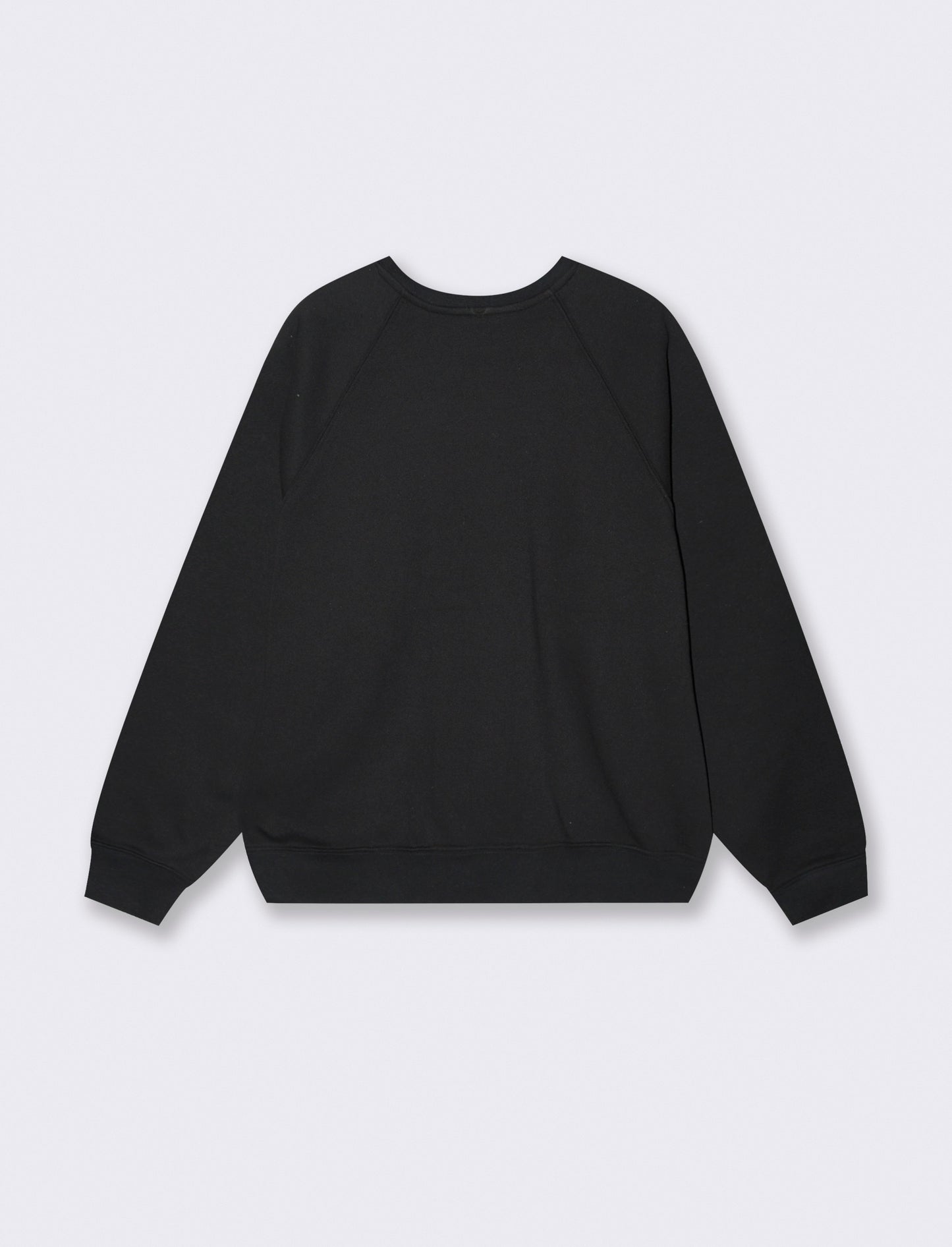 Felpa Girocollo Manica Lunga Regular - Nero