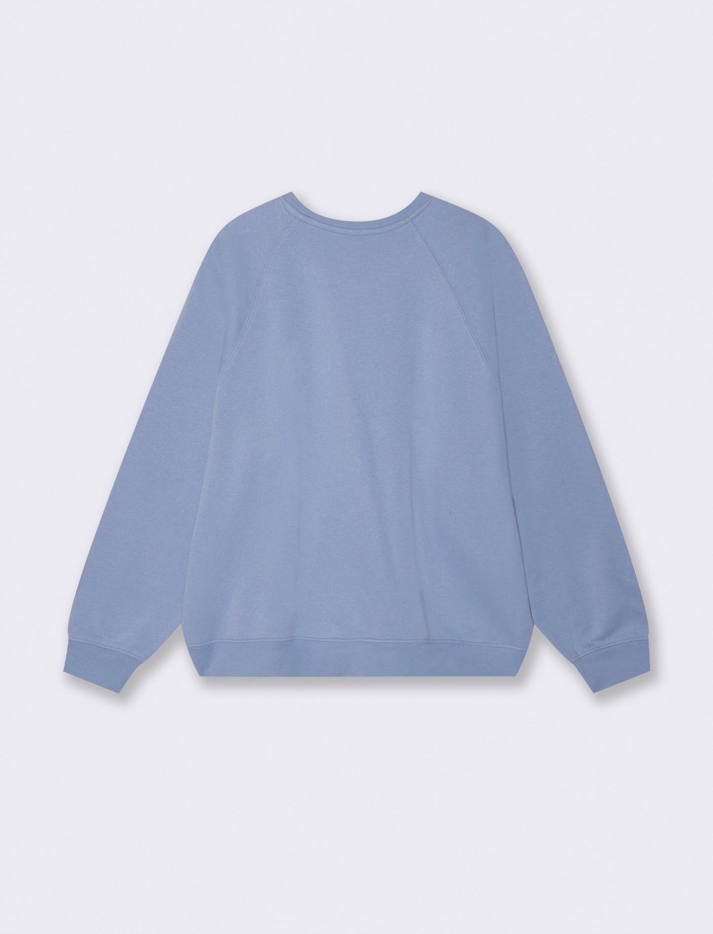 Felpa Girocollo Manica Lunga Regular - Denim