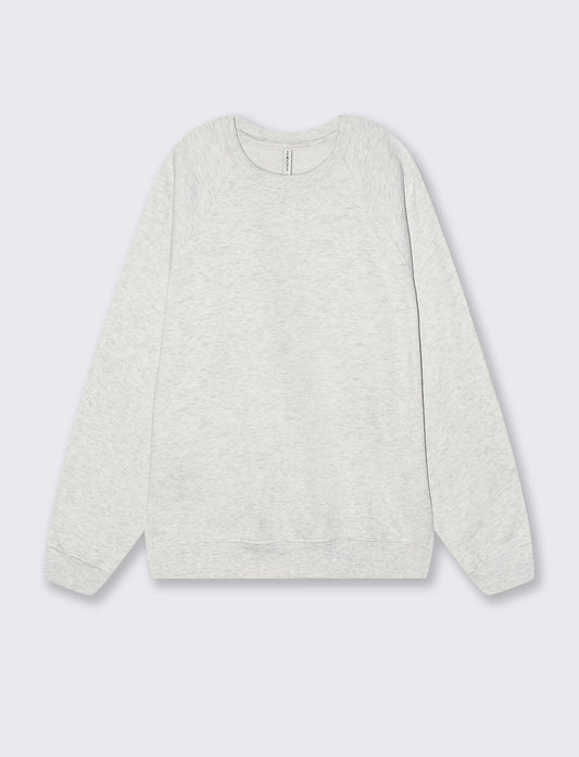 Felpa Girocollo Manica Lunga Regular - Grigio chiaro mel.
