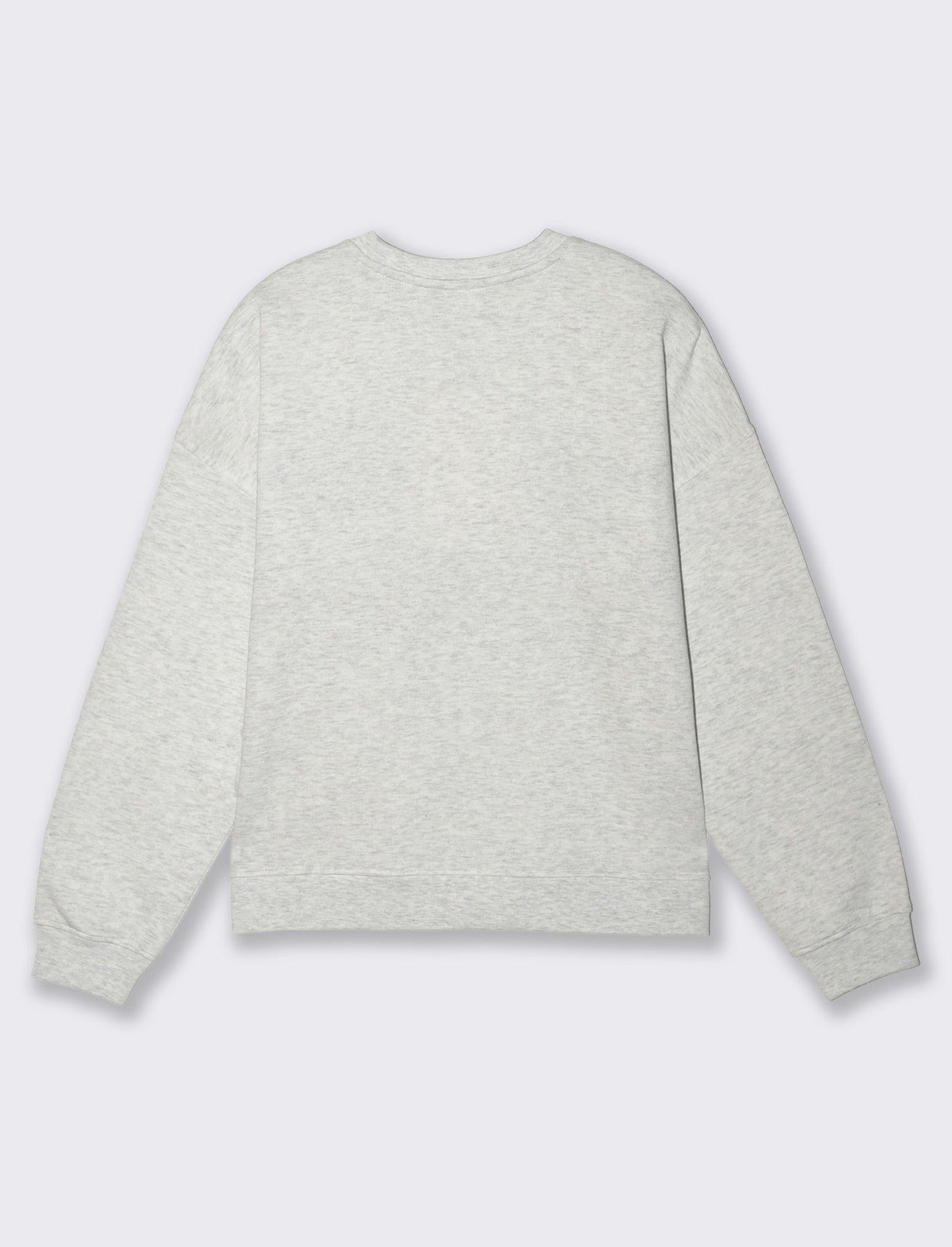 Felpa Manica Lunga con Stampa sul Petto - Grigio chiaro mel.