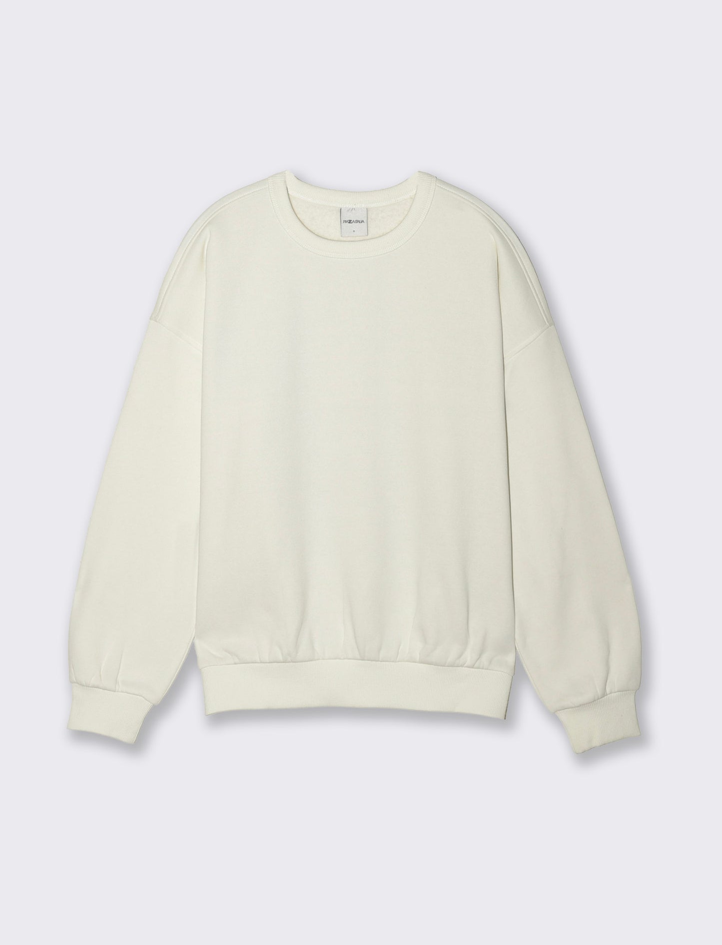 FELPA MANICA LUNGA CON STAMPA PETTO - Bianco latte
