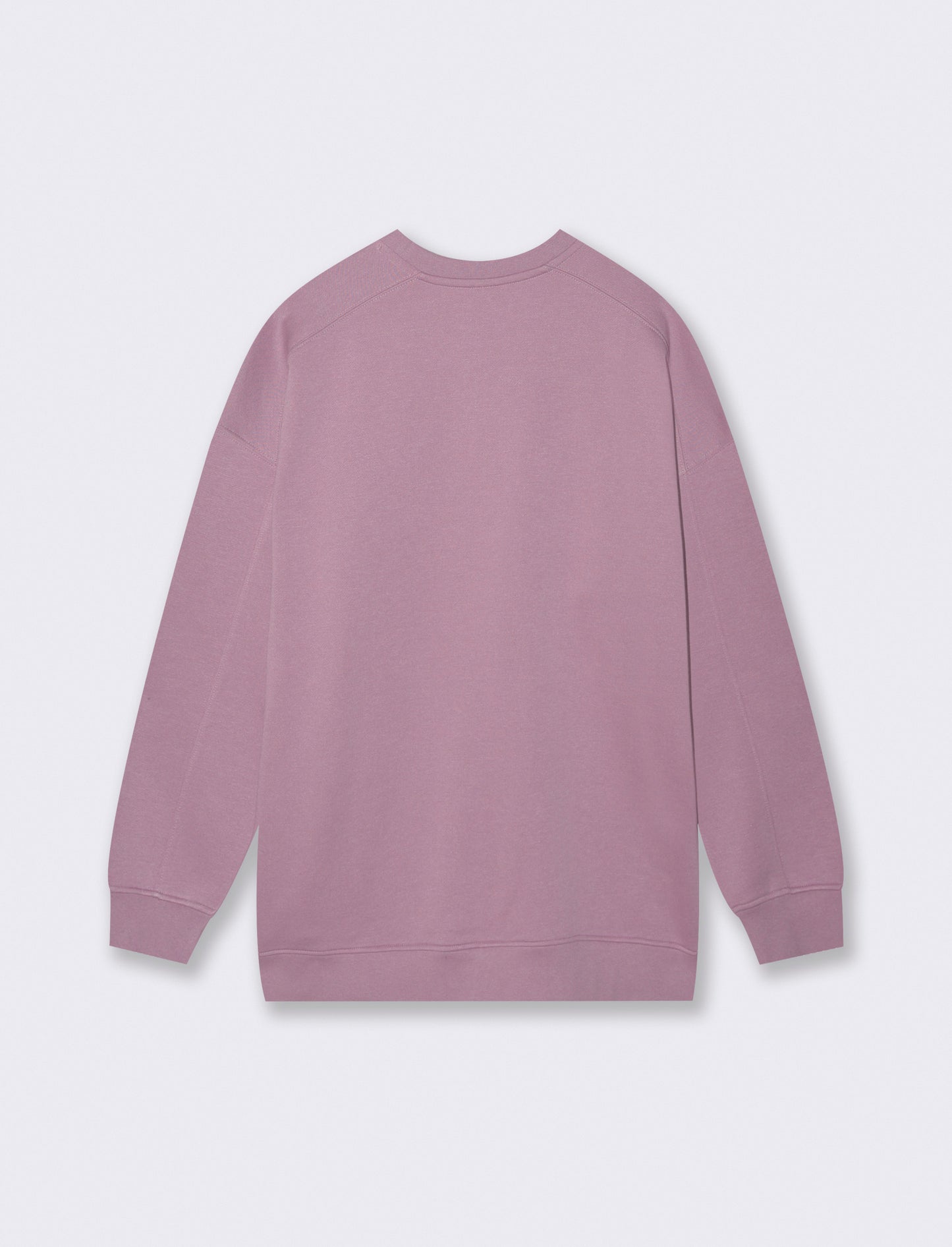Felpa Basic Girocollo Oversize - Viola glicine