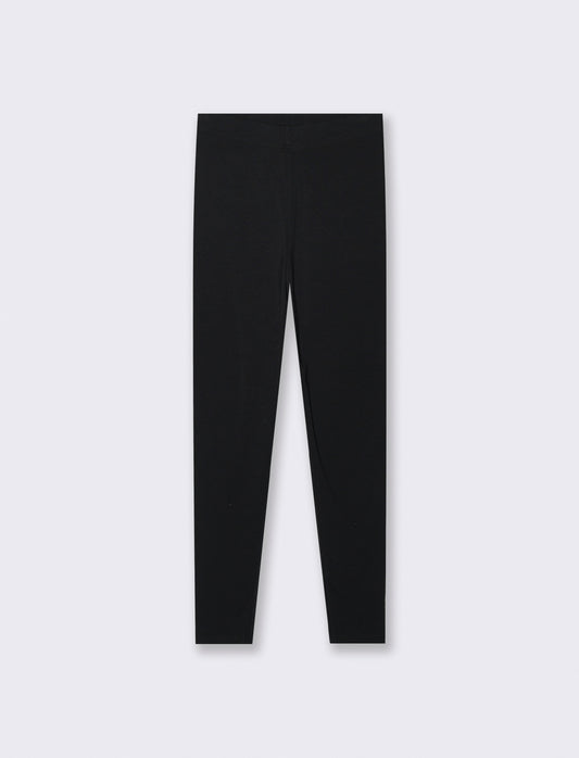 Leggings Basici Skinny con Elastico Vita - Nero