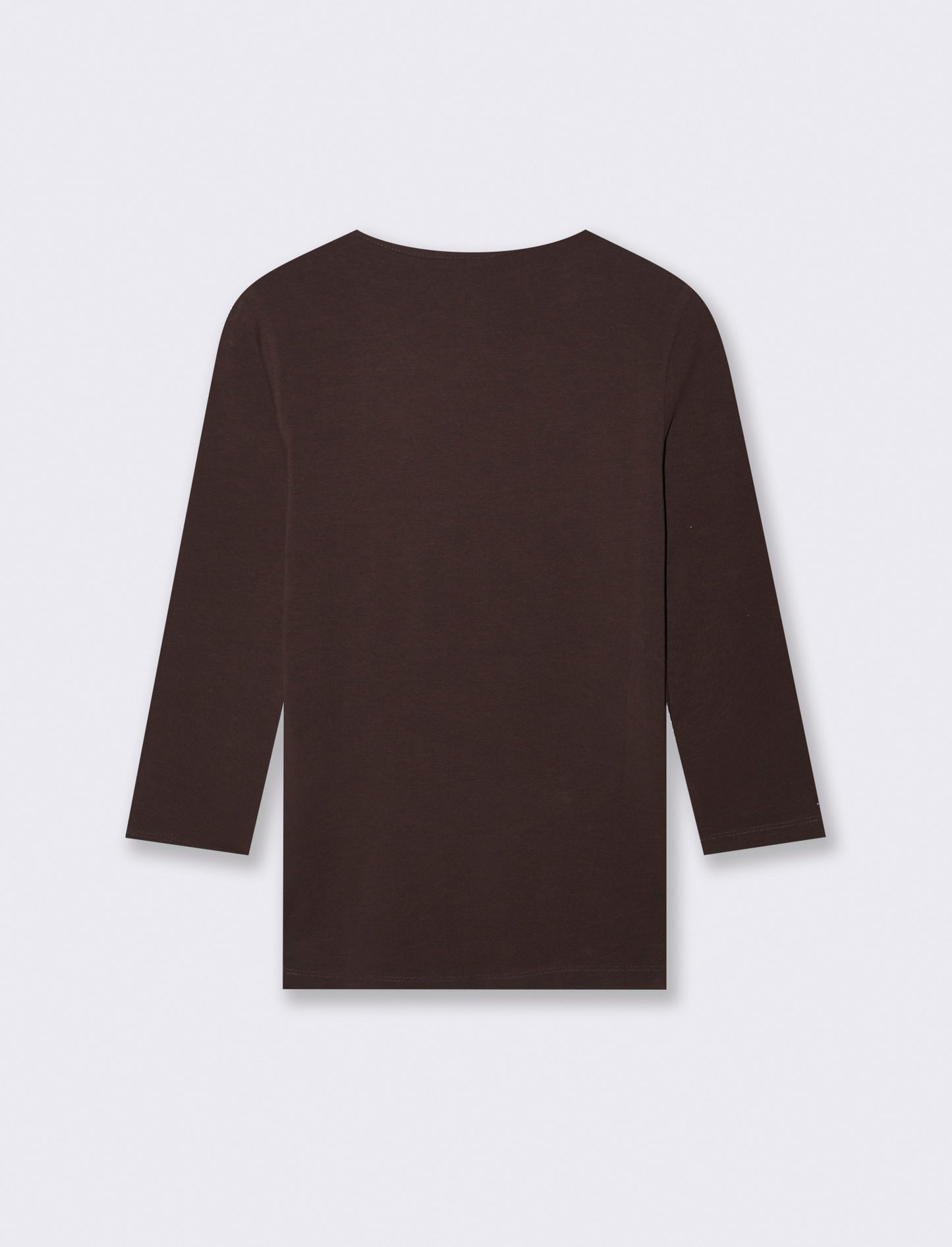 T-Shirt Manica Lunga Girocollo Skinny - Moro